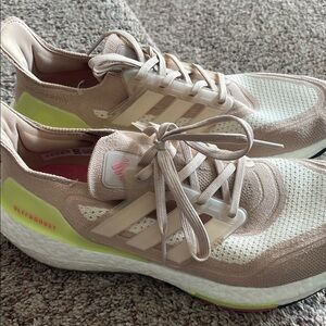 Adidas Women's size 11 Ultraboost Sneakers in light pink and cream